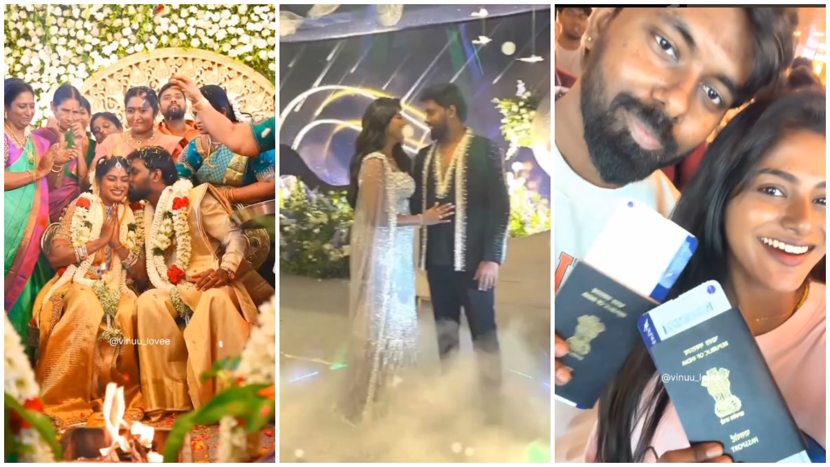 கல்யாணம் முடிஞ்ச கையோட ஹனிமூன் பறந்த வினுஷா தேவி.. குவியும் வாழ்த்து!