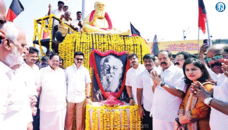அண்ணா அறிவாலயத்தில் பெரியார் பிறந்த நாள் கொண்டாட்டம்: மு.க.ஸ்டாலின் தலைமையில் சமூகநீதிநாள் உறுதி ஏற்பு