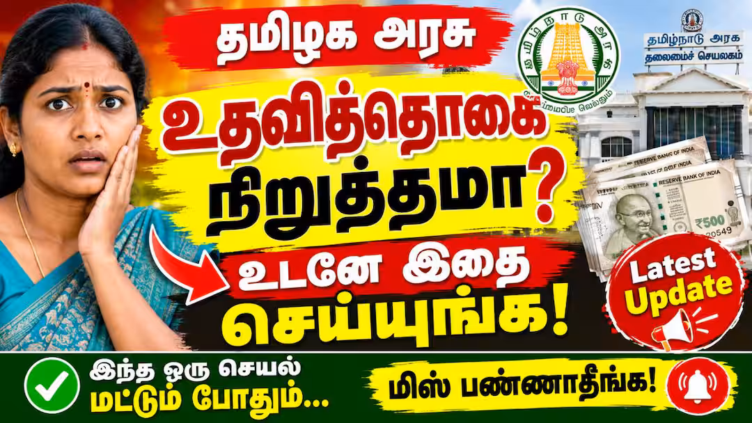 தடையின்றி உதவித்தொகை பெற உடனே இதை செய்யுங்க! தமிழக அரசின் லேட்டஸ்ட் அப்டேட்