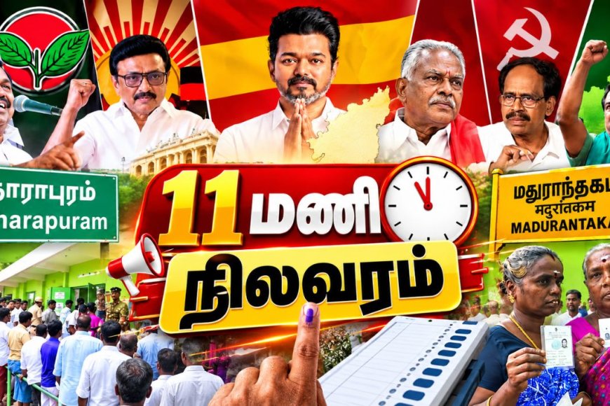 இடைத்தேர்தலில் ஹாட் அப்டேட் ! மதுராந்தகம், தாராபுரத்தில் வெளியான வாக்குப்பதிவு நிலவரம்!
