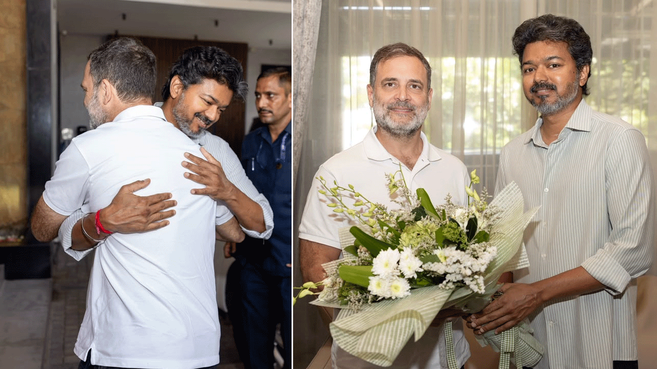 முதலமைச்சர் விஜயுடன் ராகுல் காந்தி சந்திப்பு..!