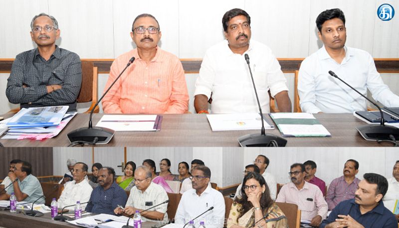 வீட்டு வசதித்துறை சார்பில் வளர்ச்சி பணி குறித்து ஆய்வு கூட்டம்: பல்வேறு துறை சார்ந்த அதிகாரிகள் பங்கேற்பு