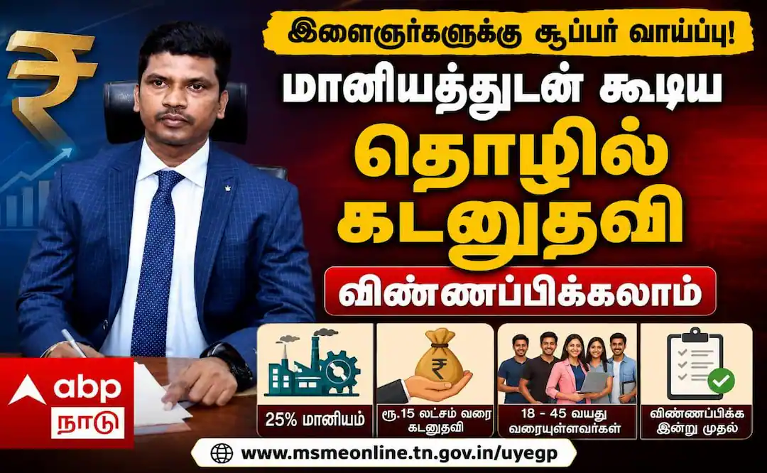 விருதுநகர் இளைஞர்களே.. 25% மானியத்துடன் தொழில் கடன்: அரசு வழங்கும் பொன்னான வாய்ப்பு!