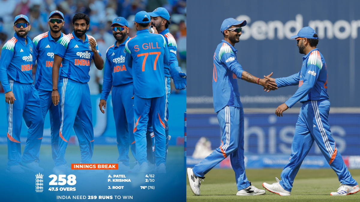 🏏இங்கிலாந்து 258 ரன்களுக்கு ஆல் அவுட்... இந்தியாவுக்கு 259 ரன்கள் இலக்கு!