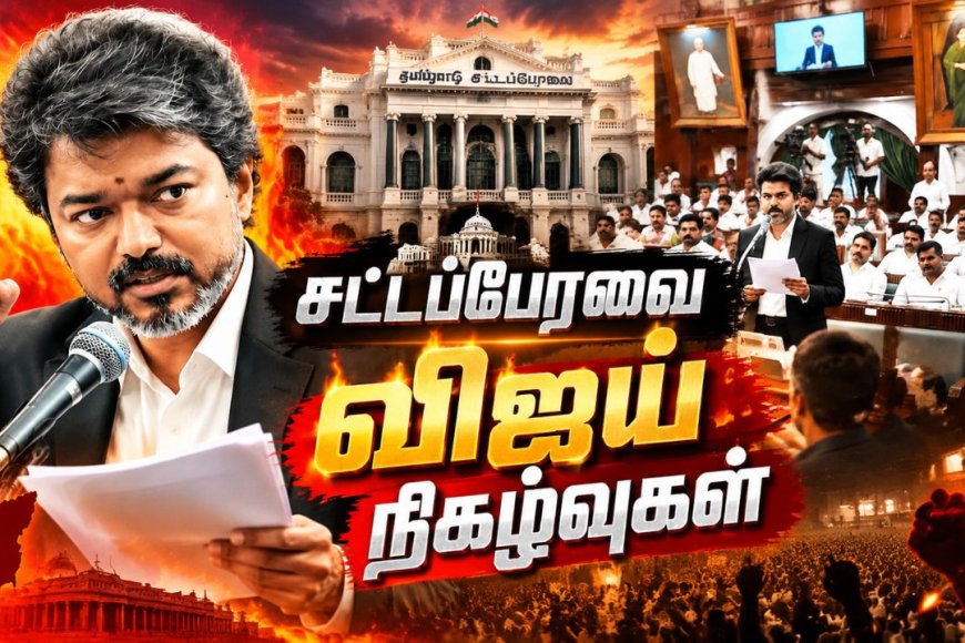 மாஸ் ஸ்பீச்... குற்றச்சாட்டு... சவால்... சைகை... பதிலடி...! விஜய் சட்டப்பேரவை ஸ்பெஷல்!