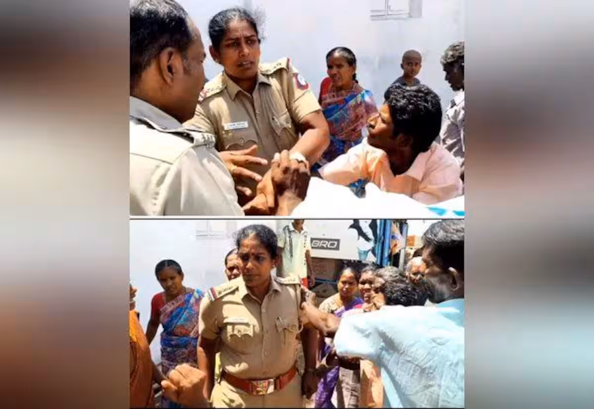  மனு அளிக்க சென்றவர்களை தடுத்து நிறுத்திய போலீஸ்